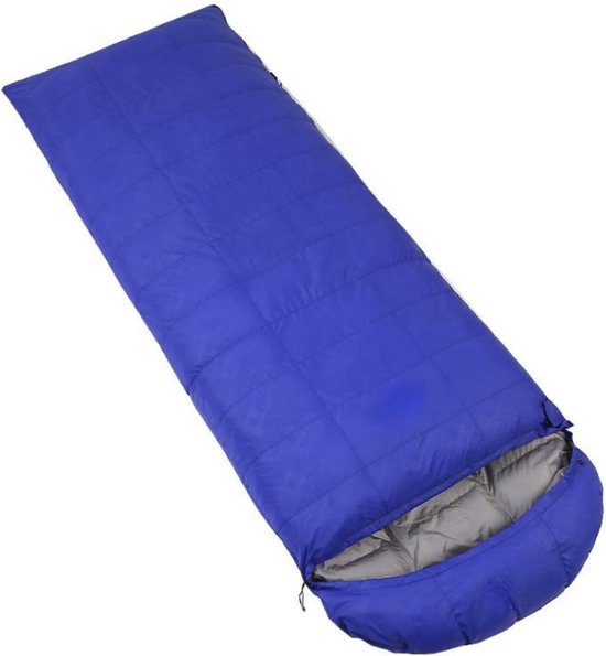 Donzen Slaapzak - Kampeerslaapzak Outdoor - Kamperen en Wandelen - Waterdicht en Winddicht - 210 x 80 cm - Marineblauw