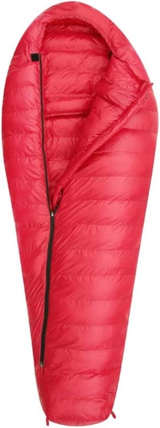 Donzen Slaapzak - Kampeerslaapzak Winterslaapzak - Buiten Kamperen - Ultralicht Ganzendons - 1100g - Rood