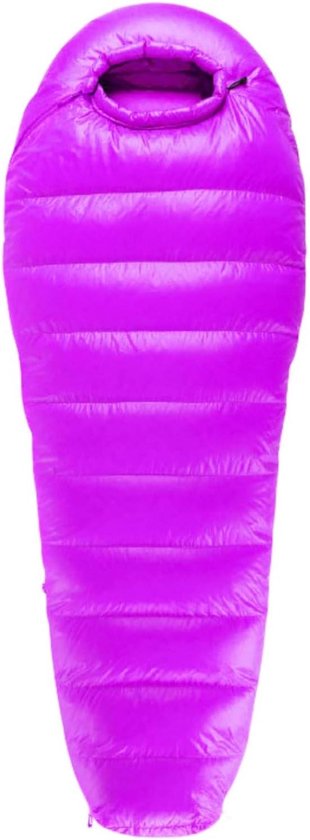Donzen Slaapzak - Thermische Slaapzak Kamperen - Buitenactiviteiten - Waterdicht en Winddicht - 2000G - Paars