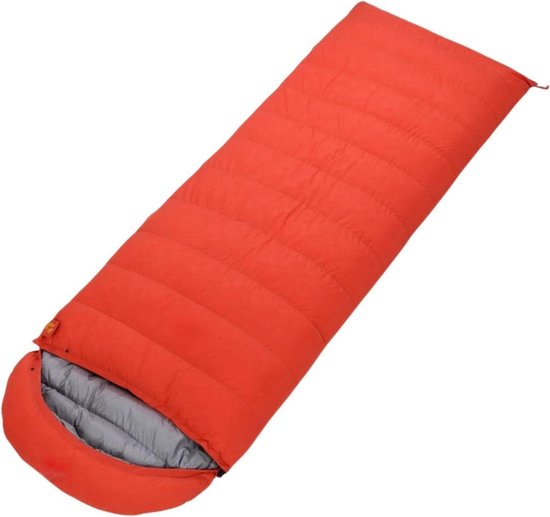 Donzen Slaapzak - Warme Slaapzak - Kamperen en Buiten - Verdikte Koudebestendige Vulling - 210 x 80 cm - Oranje