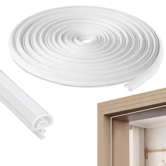 Dooropening 10M - Rubber Deurverbinding, Isolatietape voor Deuren, Weerbestendig en Antikras, Stofdicht, Wit