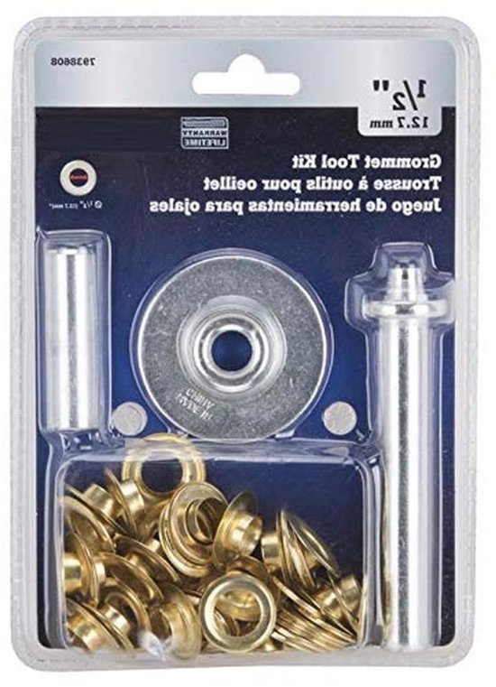 Doorvoertules Set - Oogjes Kit - Zeilen Repareren - Messing Roestvrij - 1/2 Inch - Messing