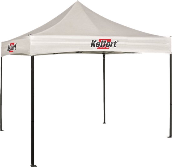 Doorwerktent 3x3m wit doek met stalen frame van Altrex
