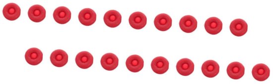 Dopjes voor kitkokers - Kitdopjes Sluitdopjes - Kit bewaren - Herbruikbaar en stevig - 20 stuks - Rood