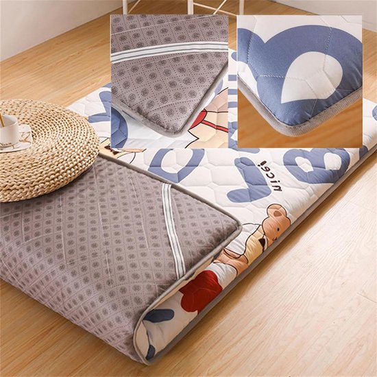 Dorm Matras - Vloermatras Futon - Kamperen Slapen - Ergonomisch Ontwerp - 90x200 cm - Grijs