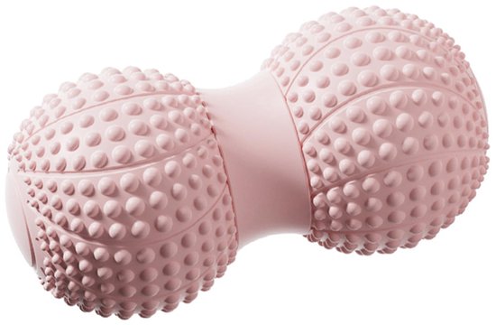 Double massage ball peanut balls can effectively perform fascia training, relieve deep pain to relax the neck and back muscles, 1 piece (pink) van Merkloos