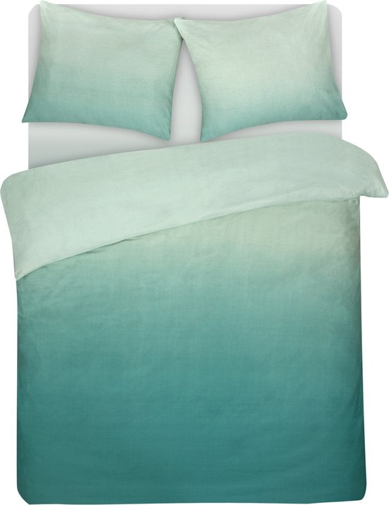 DoubleDry Dekbedovertrek My Design 100% Katoen - Lits Jumeaux 240x200 cm + 2 Kussenslopen - aqua van DoubleDry