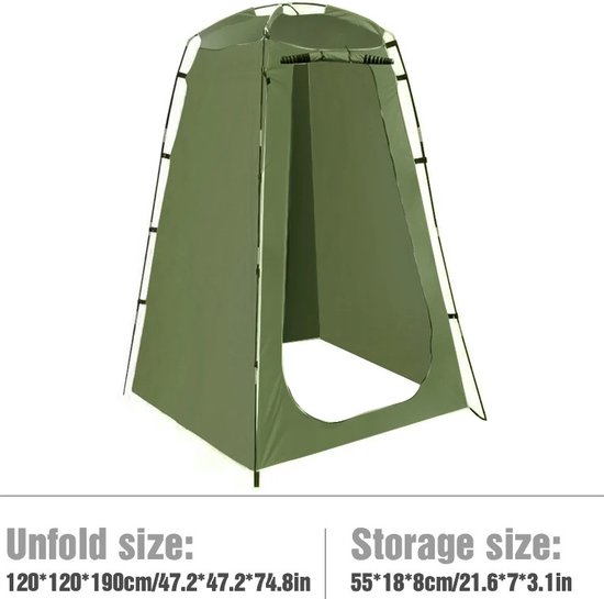 Douchetent - Omkleedtent - Toilet Tent - Privacytent Met Raam Van Binnen Openen - Voor Aankleden/Omkleden/Toilet/Badkamer van Vaggan