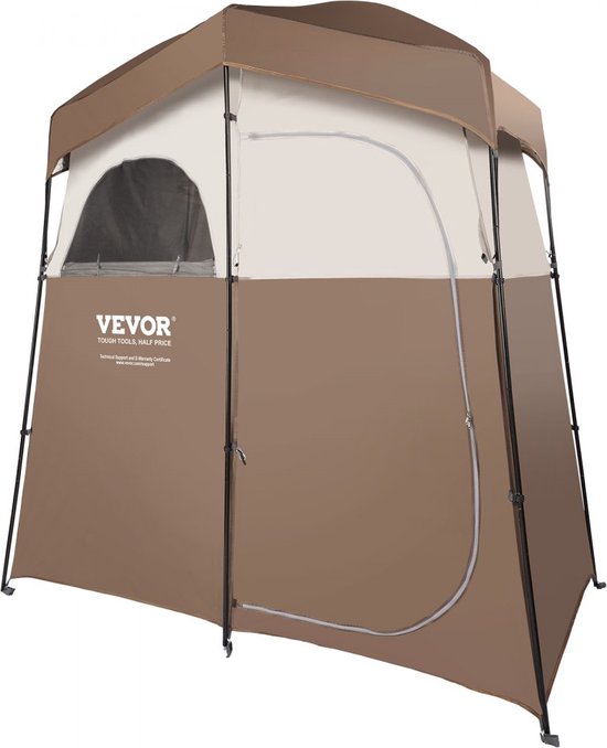 Douchetent, Omkleedtent, Toilettent, 84" x 42" x 84", 2 Persoons Kleedkamer, Privacytent met Zakken, Ophangtouw & Waslijn, voor Aankleden, Omkleden, Toilet, Badkamer van VidalXL