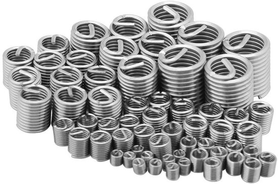 Draad Reparatie Kit, Draad Draad Draad Reparatie Insert, Draad Reparatie Kit, Zelftappende Draad Insert M3 M4 M5 M6 M8 M10 M12 voor Automotive Reparaties, 60 Stks
