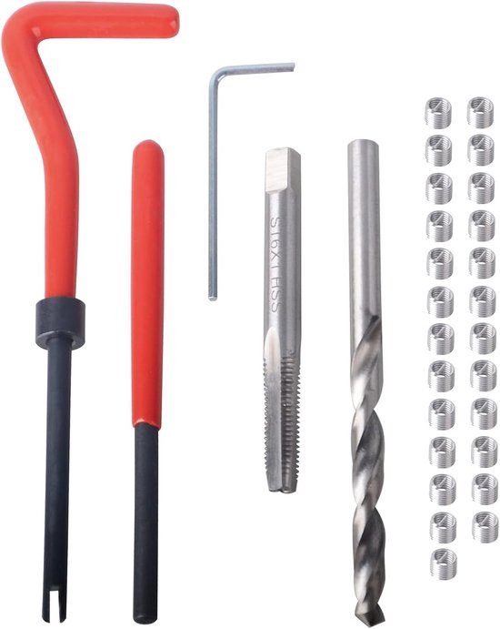 Draad Reparatie Kit M5x0.8mm Helicoil Herstel Draad Reparatie Gereedschap Draad Insert Kit Compatibel Hand Tool Set voor Auto Reparatie