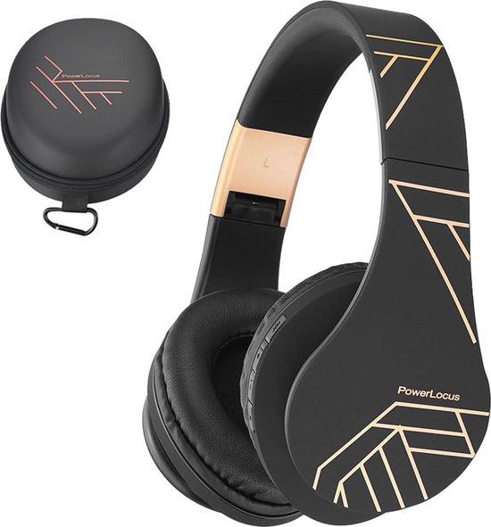 Draadloze Bluetooth-hoofdtelefoon over-ear met microfoon, HD-stereo, opvouwbaar en met FM-radio van Merkloos
