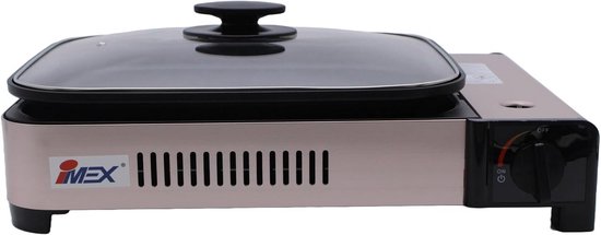 Draagbaar 2-in-1 Gasfornuis en Barbecue - Inclusief Grillplaat, Pan en Koffer