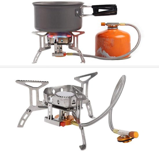 Draagbaar Camping Gasfornuis Rvs Opvouwbaar Lichtgewicht Outdoor Kachel
