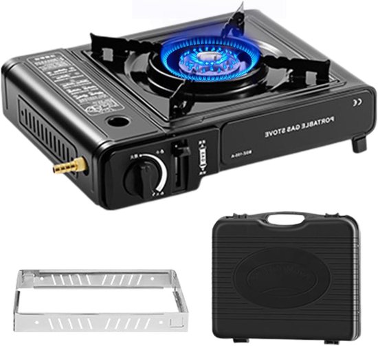 Draagbaar Campingfornuis - Outdoor Kooktoestel - Koken in Open Lucht - Snel Koken Efficiënt - Lichtgewicht Ontwerp - Zilver