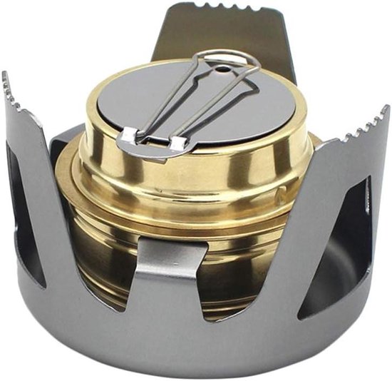 Draagbaar Campingkooktoestel voor Buiten - Spiritusbrander met Standaard - Ideaal voor Kamperen en Wandelen van Merkloos