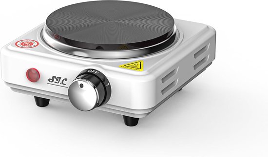 Draagbaar elektrisch fornuis met één plaat - Kookplaat met instelbare temperatuur voor camping en outdoor