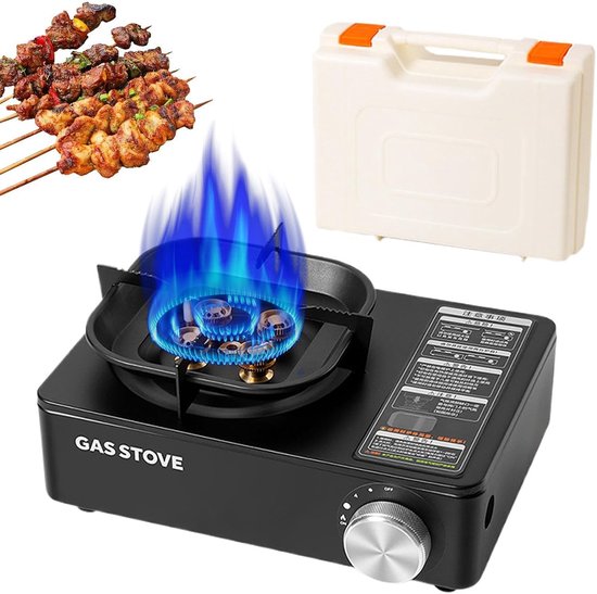 Draagbaar Fornuis - Outdoor Kooktoestel - Kamperen Koken - Meerlaags Veiligheidssysteem - 33x25x14 cm - Wit
