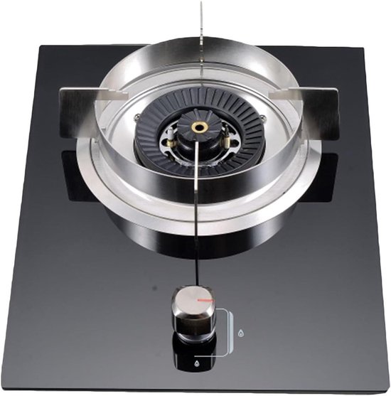 Draagbaar Gasfornuis - 1-pits Kookplaat - Koken Buiten - Elektronische Ontsteking - 35 x 43 cm - Zwart