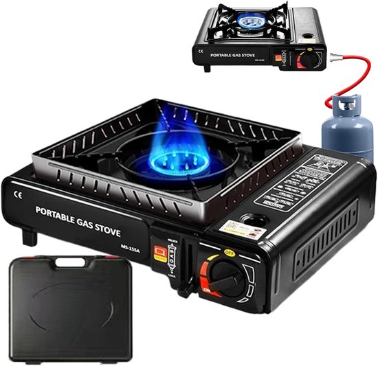 Draagbaar Gasfornuis - Camping Oven - Outdoor Koken - Piëzo Ontsteking - 34 x 28 x 11 cm van Draagbaar