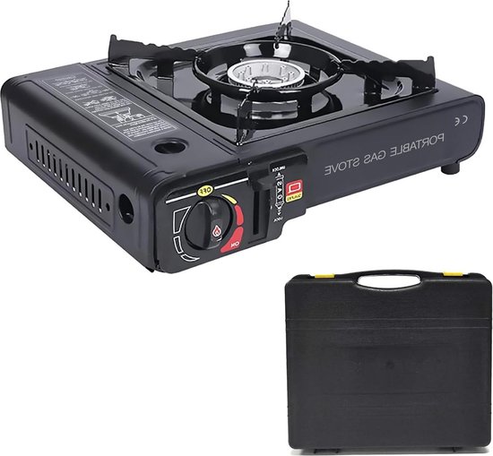 Draagbaar gasstel met draagtas - Campingkooktoestel voor buiten koken. van Merkloos