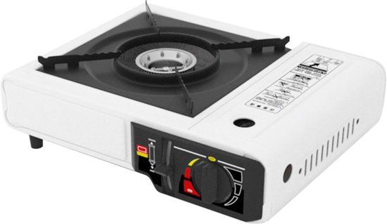 Draagbaar Kooktoestel - Camping Grill Verwarming - Buiten Koken Tuin - Antislip Verwarming - Compact Lichtgewicht - Wit