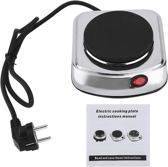 Draagbaar Mini Fornuis 500W - Elektrische Hete Plaat voor Thuis en Camping van Emerio