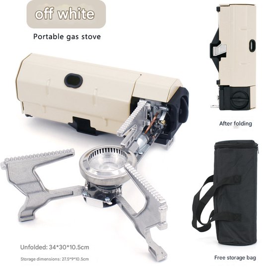 Draagbaar opvouwbaar kampeerfornuis voor buiten, kookapparaat voor thuisgebruik, gasfornuis, hoge vlam, winddicht van Merkloos