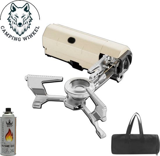 Draagbaar Opvouwbare Propaan Kachel Campingkachel – Draagbare Metaal Outdoor Kachel & Cooker | Compacte Windbestendige Branders voor Kamperen, Wandelen & Picknick 2600W van Merkloos