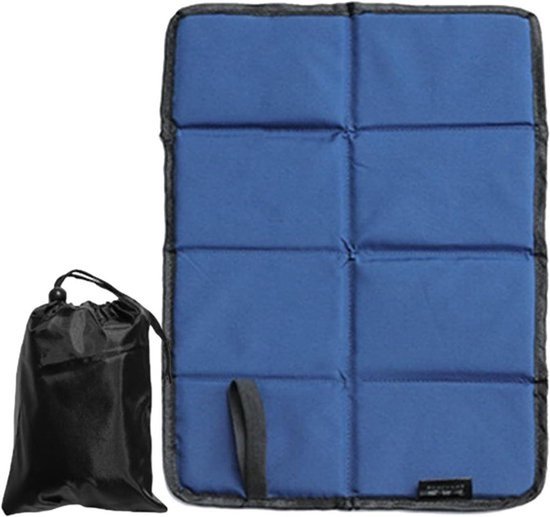 Draagbaar zitkussen - Opvouwbaar matje - Comfort buiten - Waterdicht isolatiemateriaal - 40x30cm - Blauw