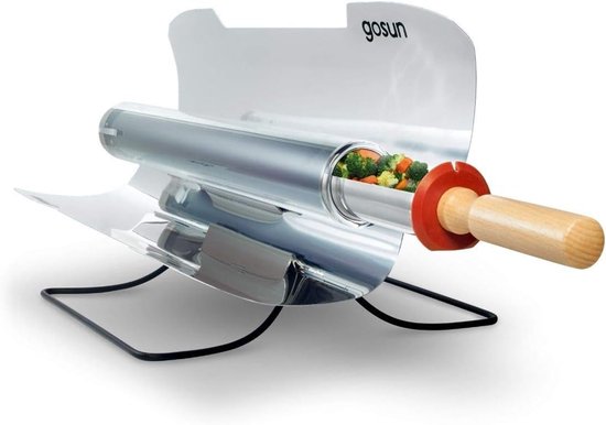 Draagbaar Zonnekooktoestel - Zonneoven Kamperen - Koken Buiten - Efficiënte Warmteconversie - 61 x 13 x 20 cm - Zilver van Merkloos