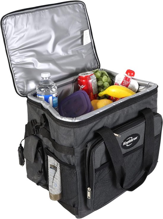 Draagbare 12V Elektrische Koeltas - 25L IJsloze Thermo-Elektrische Koelkast voor Camping en Reizen
