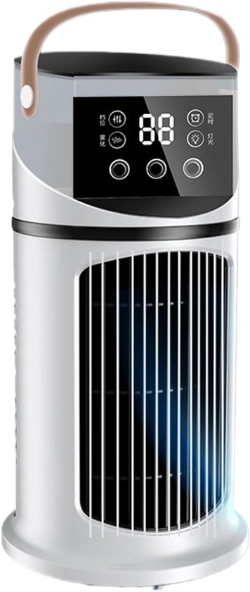 Draagbare Airco - Mini Koeler Ventilator - Persoonlijke Koeling - Energiebesparend - 17.1 x 21.1 x 17.1 cm - Wit