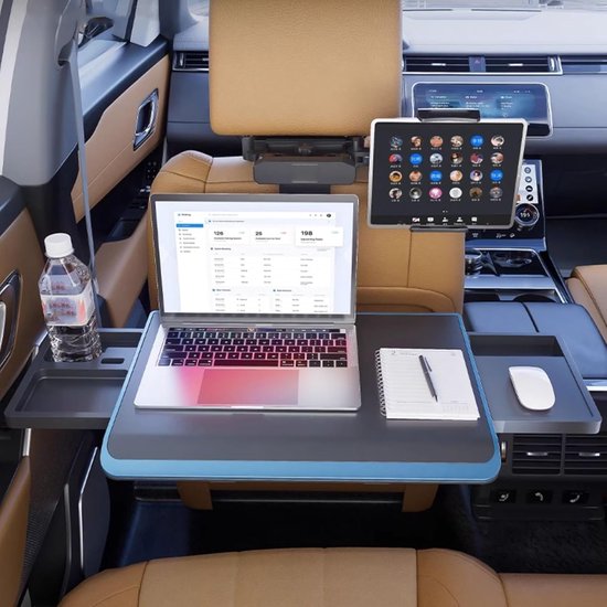Draagbare Auto Tafel voor Achterbank - Verstelbare Laptop Bureau met Opbergfunctie van Merkloos