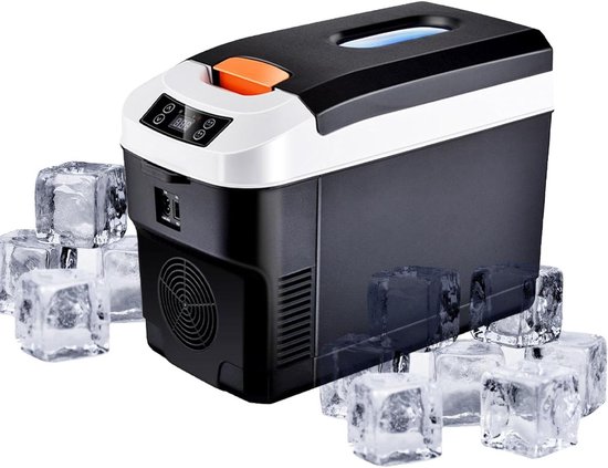 Draagbare Auto Vriezer - Compacte Koelkast - Reizen en Kamperen - Dubbel Gebruik Koud Warm - 10 Liter Inhoud - Zwart