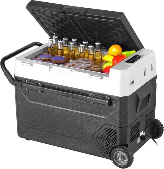 Draagbare Autokoelkast Uit, 60 L , Enkele Zone,-20 ~ 20 ℃ Instelbaar,Compressorkoeler Voor Thuis, Buiten, Kamperen, Camper, Auto van Merkloos