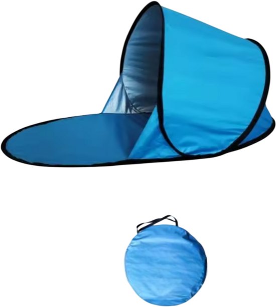Draagbare Automatische Opvouwbare Strandtent met UV-Bescherming – Pop-up Zonnescherm, Strandtent, Kampeertent, Schuiltent voor Strand, Kamperen, Picknick, Vissen en Outdoor - Blauw