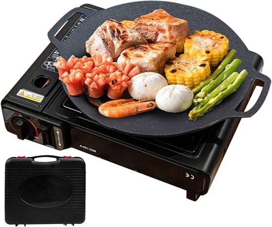 Draagbare Brander - Camping Kookstel - Buiten Koken - Winddicht Ontwerp - 30 x 35 x 10 cm - Zilver