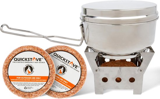 Draagbare Camping Kookset RVS Pot - Multi-Fuel Survival Stove voor Noodsituaties