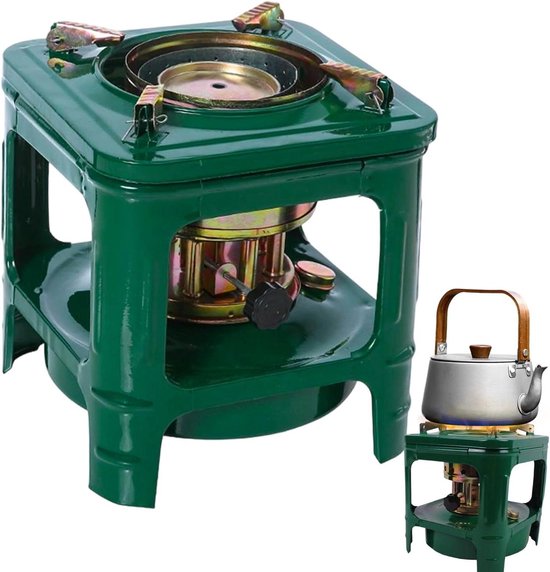 Draagbare Camping Kooktoestel - Outdoor Verwarming Picknick - Buiten Koken - Winddicht Ontwerp - 21x21x22 cm - Grijs