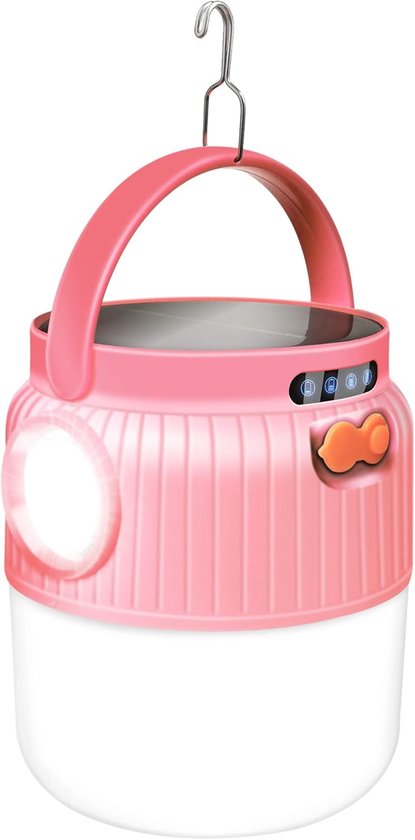 Draagbare Camping Lantaarn met Zonne- en USB Oplaadfunctie - Multifunctionele Verlichting voor Buiten