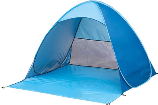 Draagbare Camping Tent - 200 X 165 X 135CM - Pop-up Strand Zonnetent - UV Bescherming - Geschikt Voor 2-3 Personen - Blauw