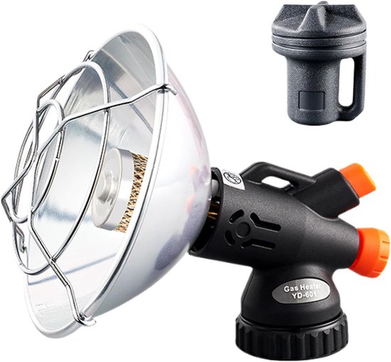 Draagbare Campingkachel voor Buiten, Compacte Outdoor Verwarming voor Tent, Golfkar en Vissen, Lichtgewicht Verwarmingstoestel voor Kamperen, Wandelen, Jagen en Backpacken, 17 × 13,5 cm-Zwart