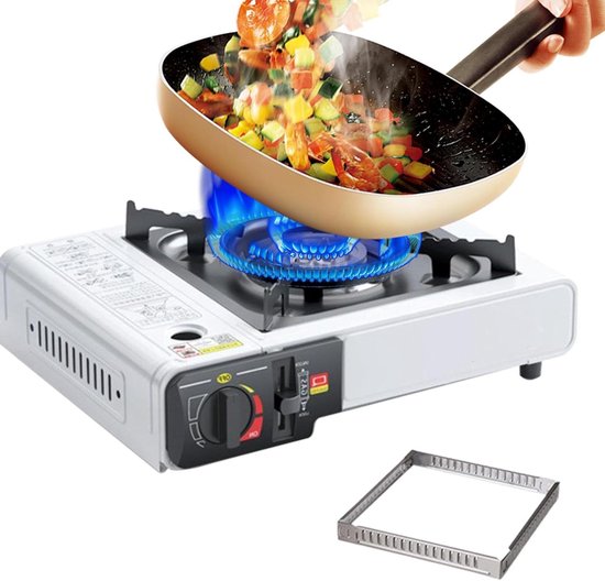 Draagbare Campingoven - Compacte Kookbrander - Buiten Koken - Krachtige 3500 Watt - 32 x 31 x 11 cm - Zwart