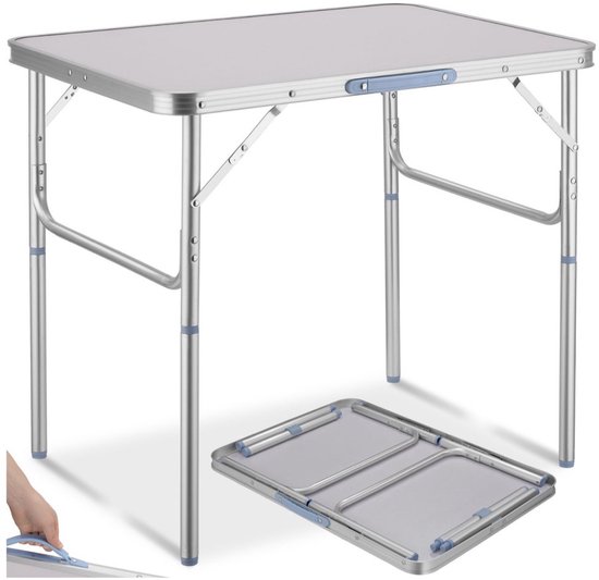Draagbare Campingtafel 75x55x 56/26cm – Inklapbaar van Merkloos