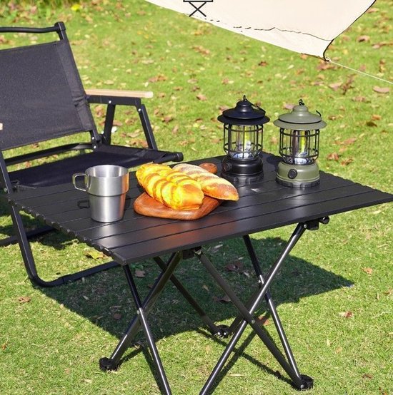 Draagbare campingtafel ultralichte opvouwbare campingtafel strandtafel 68x47x40 cm Geschikt voor kamperen wandelen backpacken en picknicken in de buitenluch van Merkloos