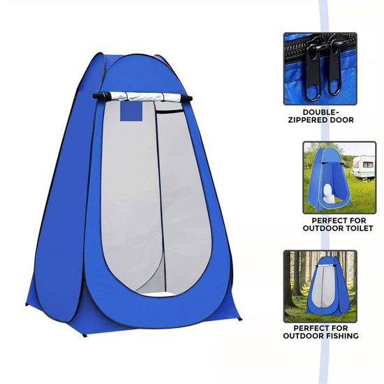 Draagbare Douche- en Toilettent – Opvouwbare Omkleedtent voor Camping, Vissen & Outdoor – Privacy Tent met Snelle Opzet van Merkloos