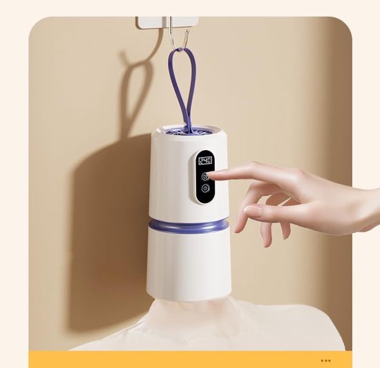 Draagbare droger - Kleine en compacte elektrische droger - Reisdroger Geschikt voor timer - Stille draagbare droger Geschikt voor timer - Multifunctionele minidroger Geschikt voor op reis, in appartementen, campers en studentenkamers - Wit van Merkloos