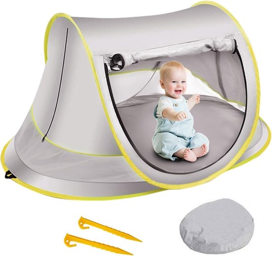 Draagbare en Opvouwbare Baby Tent met Anti-UV Bescherming voor Strand, Zwembad en Buitenactiviteiten