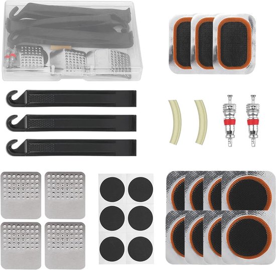 Draagbare fietsband reparatieset voor fietsers en terreinvoertuigen van Merkloos